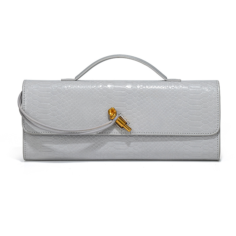 High-end new trend women's bag, fashionable wide style, ladies' handbag for evening events, small-sized, unique French loaf style shoulder s