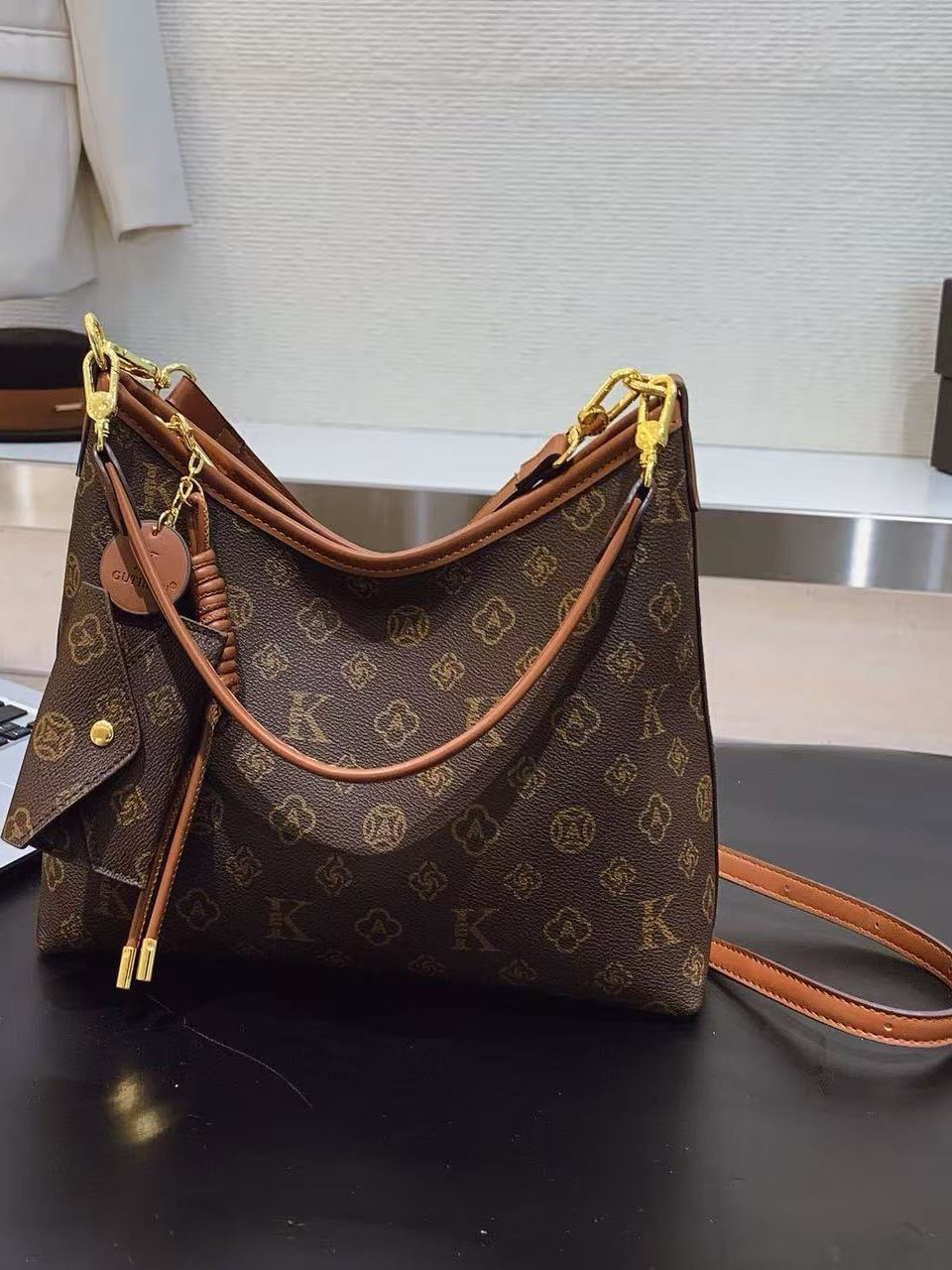 WK Luxurys Shopping Tote 2pcs Set Women Bags Handbag Shoulder Naverfull Louiseity Womens viutonity Composite Lvity Lady Clutch Tote Bag Female Coin Pu