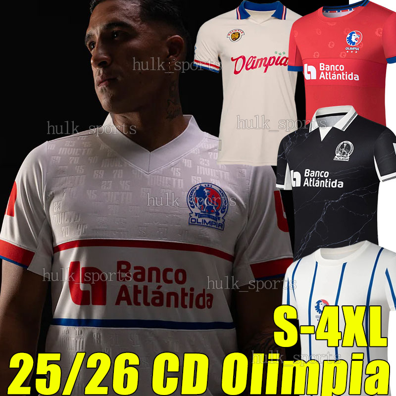 4XL 25/26 CD Olimpia Soccer Jerseys BENGUCH PINTO BENGTSON ARBOLEDA CHIRINOS CHIRINOS RODRIGUEZ MONCADA ALVAREZ K.LOPEZ PINEDA men kids kits sets football shirts