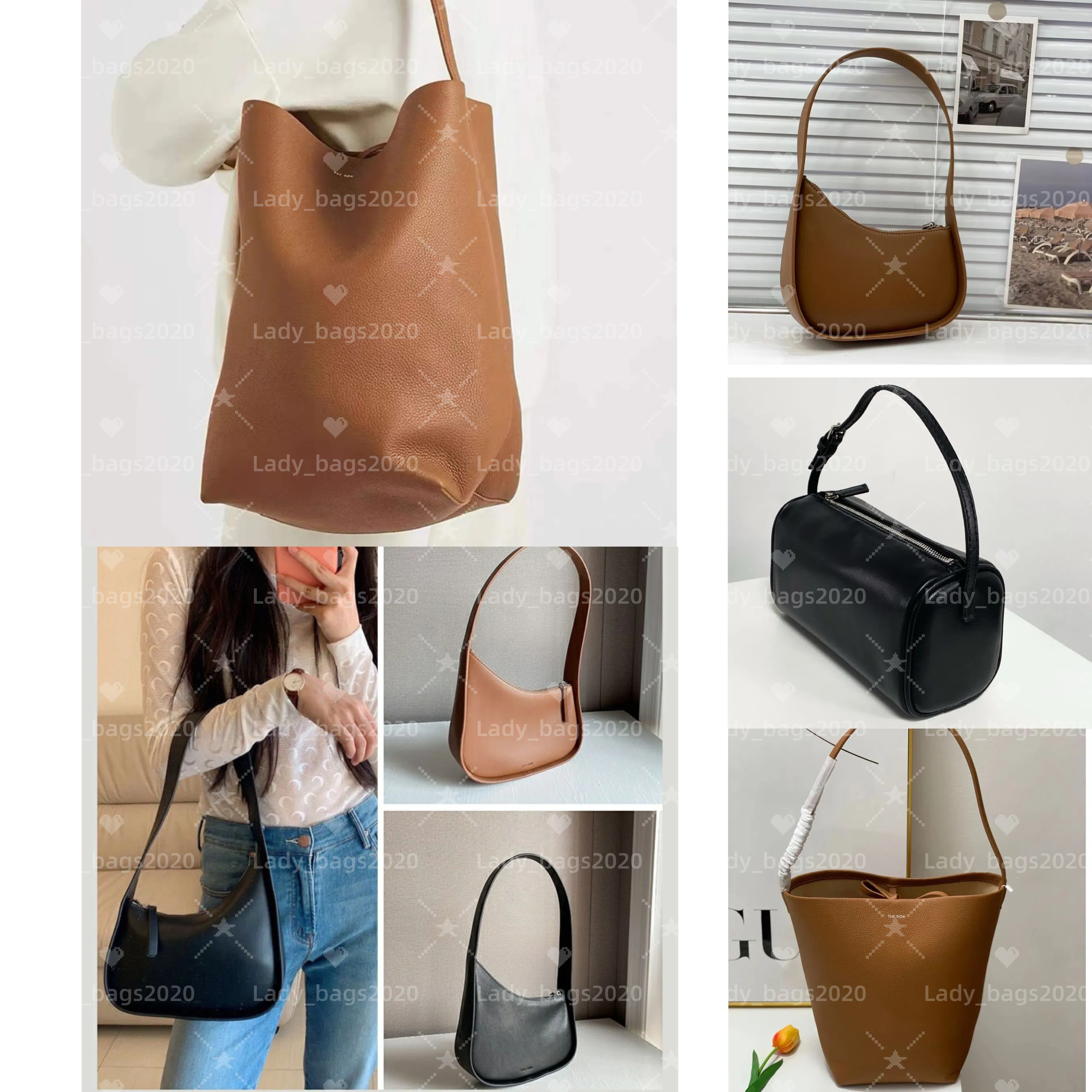Pillow Bucket Bag Axillary Half Moon Bags Large Capacity Handbag Smooth Leather Luxury Women Designer Totes Flat Shoulder Strap Closure Clutch Minimalist Purse