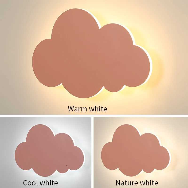 New Baby Room Cloud Wall Lamp Bedroom Bed Living Dining Room Attic Warm Decoration Dimmable Wall Light M251118