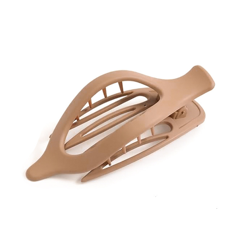 Frosted Pointed Fashion Milk Coffee Color Large Bun Duckbill Hair Accessory Shark Clip
