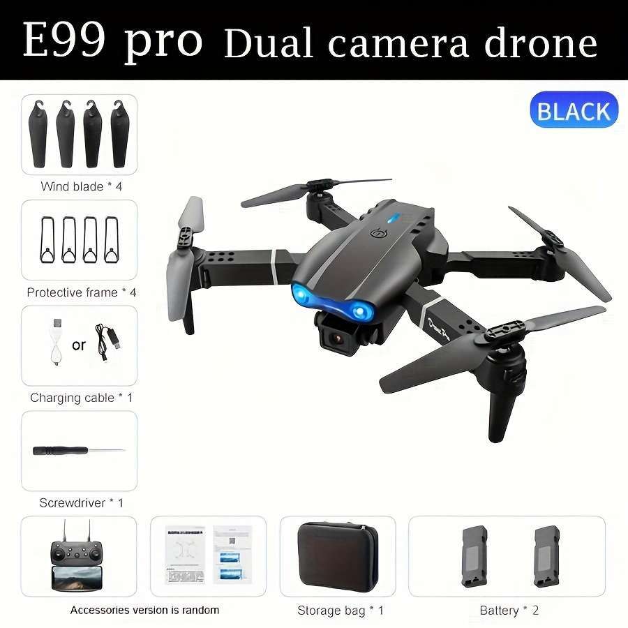 New E K Professional Drone Dual Camera Double Folding RC Quadcopter Height Hold Remote Control Toy Holiday Gift Indoor And Outdoor Cheap Drone Aircraf