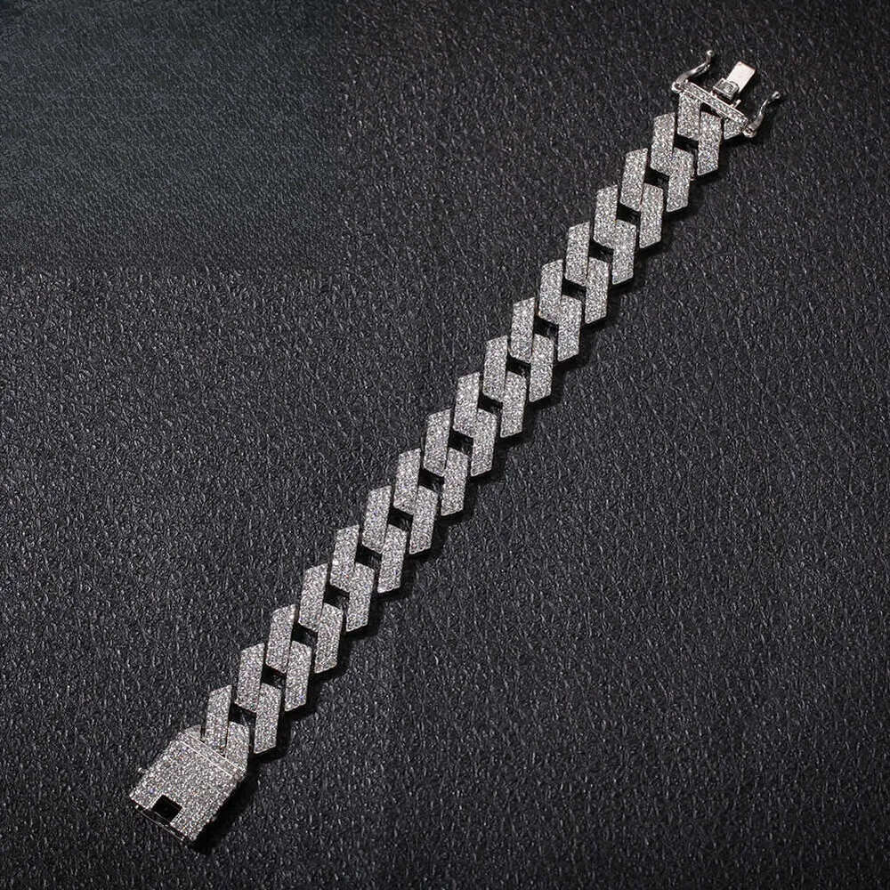 20mm Miami Prong Cuban Link 3 Row Full Iced Out Rhinestones 7inch 8inch Bracelet Mens Hiphop Jewelry designer bracelet women luxury jewelry gold mens - view 3