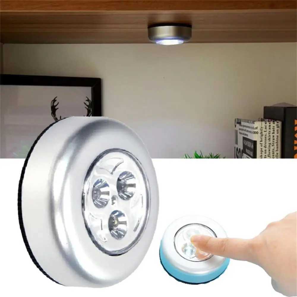 1/2/3PC Wireless Night Light Battery Powered Light Stick Tap Touch Push Security Closet Cabinet Kitchen Wall Lamp M251118