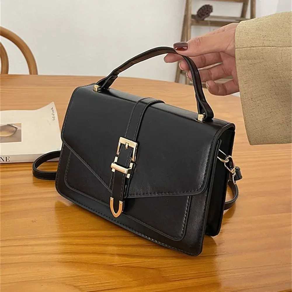 PU Leather Messenger Shoulder Bag Fashion Handbag Leisure Portable Sling Bag Ladies Solid Color Simple Crossbody BagW251118