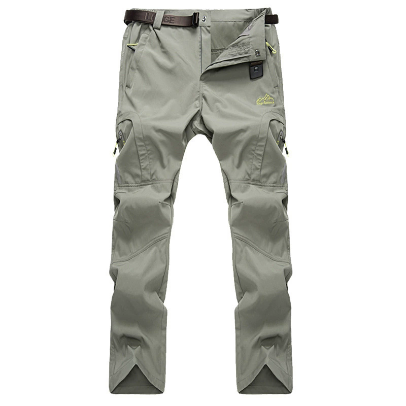 Fashion Summer Quick Dry Hiking Pants Men Stretch Waterproof Tactical Pants Zipper Pockets Thin Trousers Lightweight Fishing Pants 5XL Bottoms Asian S