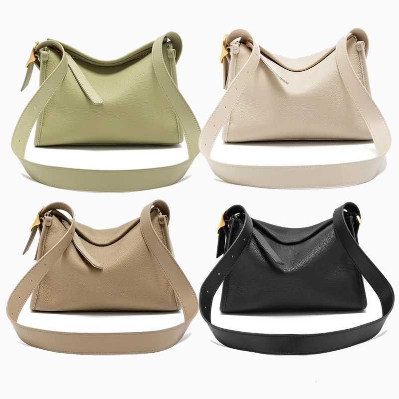Womens Fashion Cow Genuine Leather Shoulder Bags Female Casual Commuting Handbags Ladies Retro Cowhide Crossbody Bag for LadyW251118