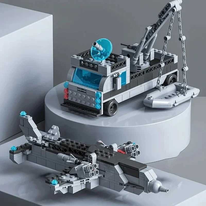 1560pcs 6 IN 1 Military Navy Ship Sets Building Blocks War Army Boat Plane Model Toys for Boys Bricks Toys Christmas Gifts C251118