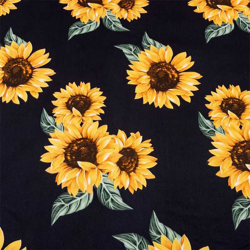 4pcsSunflowers Bed Sheet Set Floral Print Bed Sheets Yellow Flowers Pattern Sheets Sunflowers Oil Painting Sheet Set for AdultsM251118