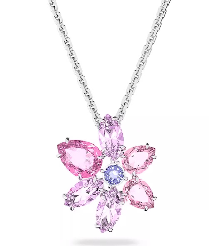 Crystal Choker Necklace Jewelry Set Sparkling Flower Crystal Earrings Bracelets Bangle for Party Colorful Dopamine Stone Z250910