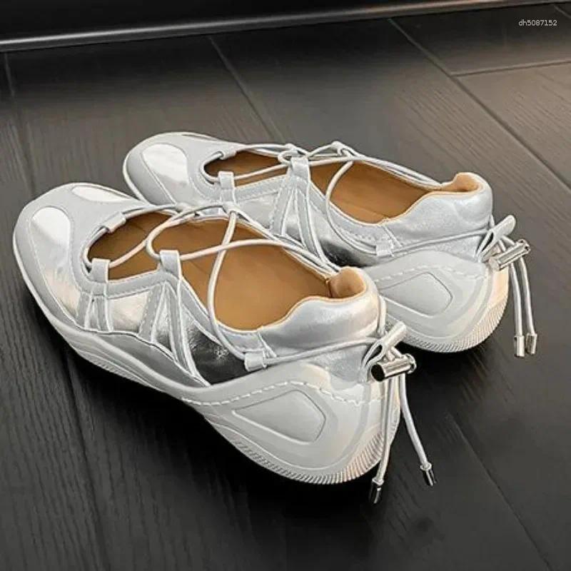 Lanjia Casual Shoes Ballet Flat Sneakers Woman S Thick Bottom Bowknot Hollow Out Women Fashion Designer Mary Jane Comfort Female Zapatos Ef C
