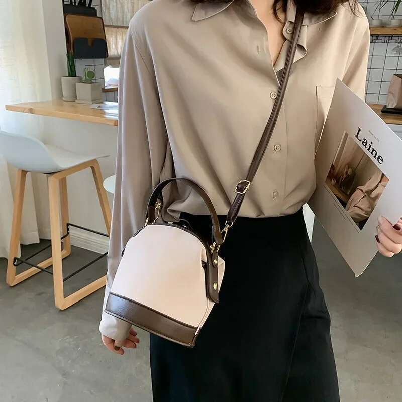 Vintage Network Red One Women's New Fashion Crossbody Versatile Ins Texture Bucket Bag Shoulder Bags Handbags