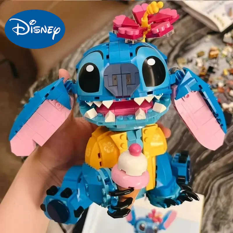 Disney 2025 New Kawaii Disney 730pcs Stitch Compatible 43249 Building Blocks Bricks Stitch Model Girl Boy Birthday Christmas Gift Toys W20250418