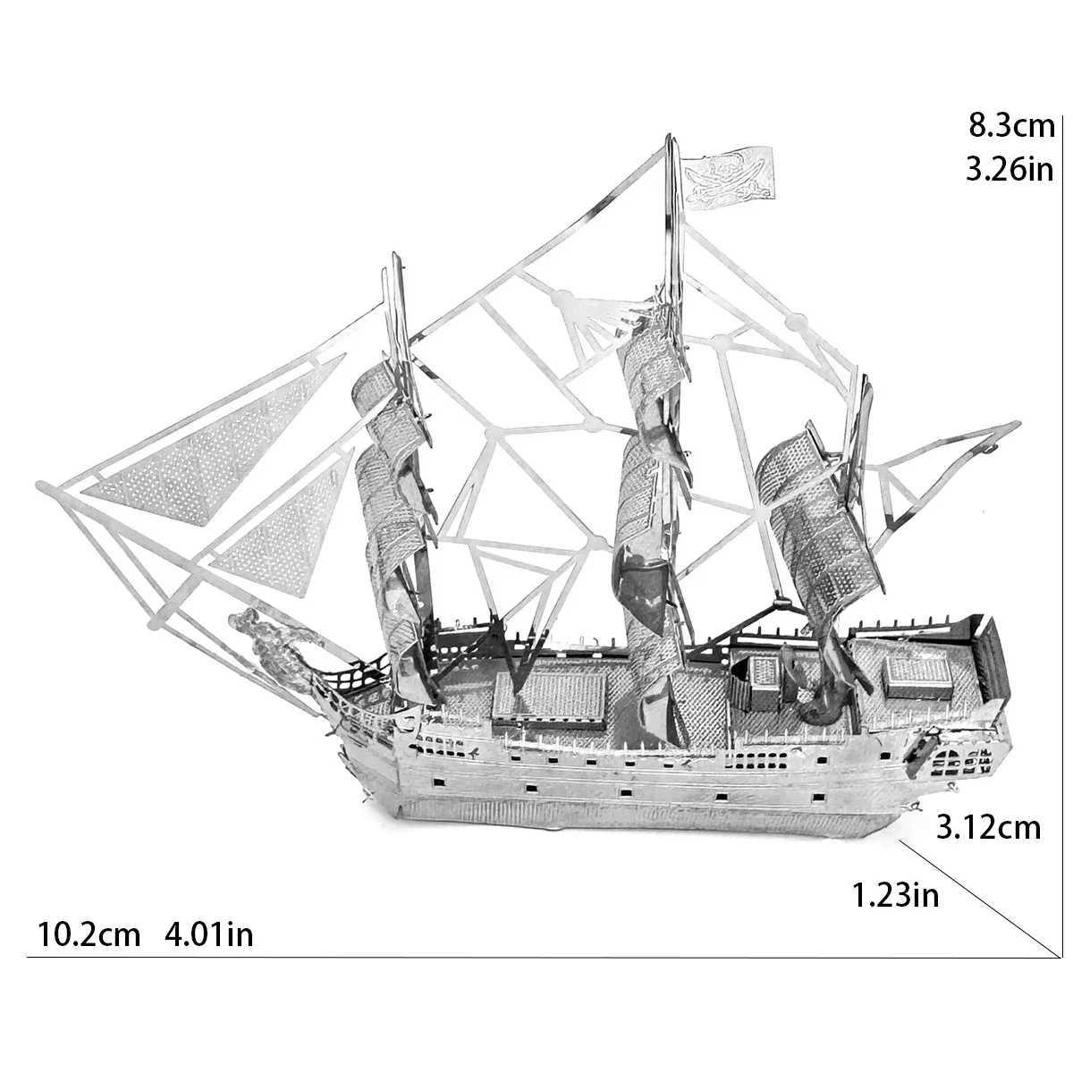 Corsair 3D Metal Puzzle Pirate Boat Assembly Model Laser Cutting Jigsaw Puzzle Toys For Kids Adult C251118