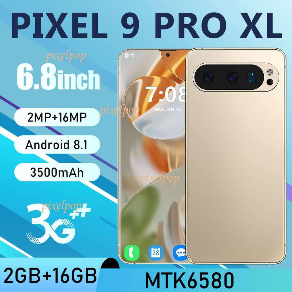 Pixel 9 Pro XL 6.8-inch incell large screen 2+16G Android 8.1 Cell Phones Unlock Touch Screen Phone Androids Camera Telephone HD Display Face Recognit