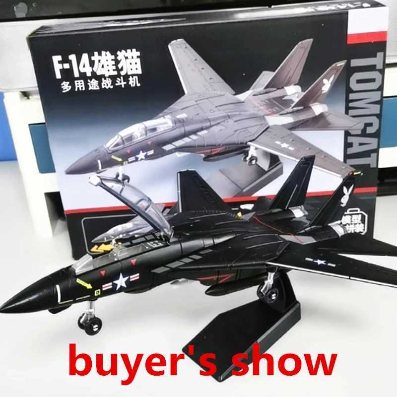 172 Creative Military Series Building Blocks New Black F14 Panda Multi Purpose Supersonic Fighter Model Toys For Kids Xmas Gift C251118