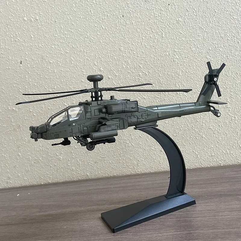 NEW America AH-64 Apache Utility Alloy Helicopter Airplane Model Simulation Metal Flying Model Sound and Light Children Toy Gift C251118