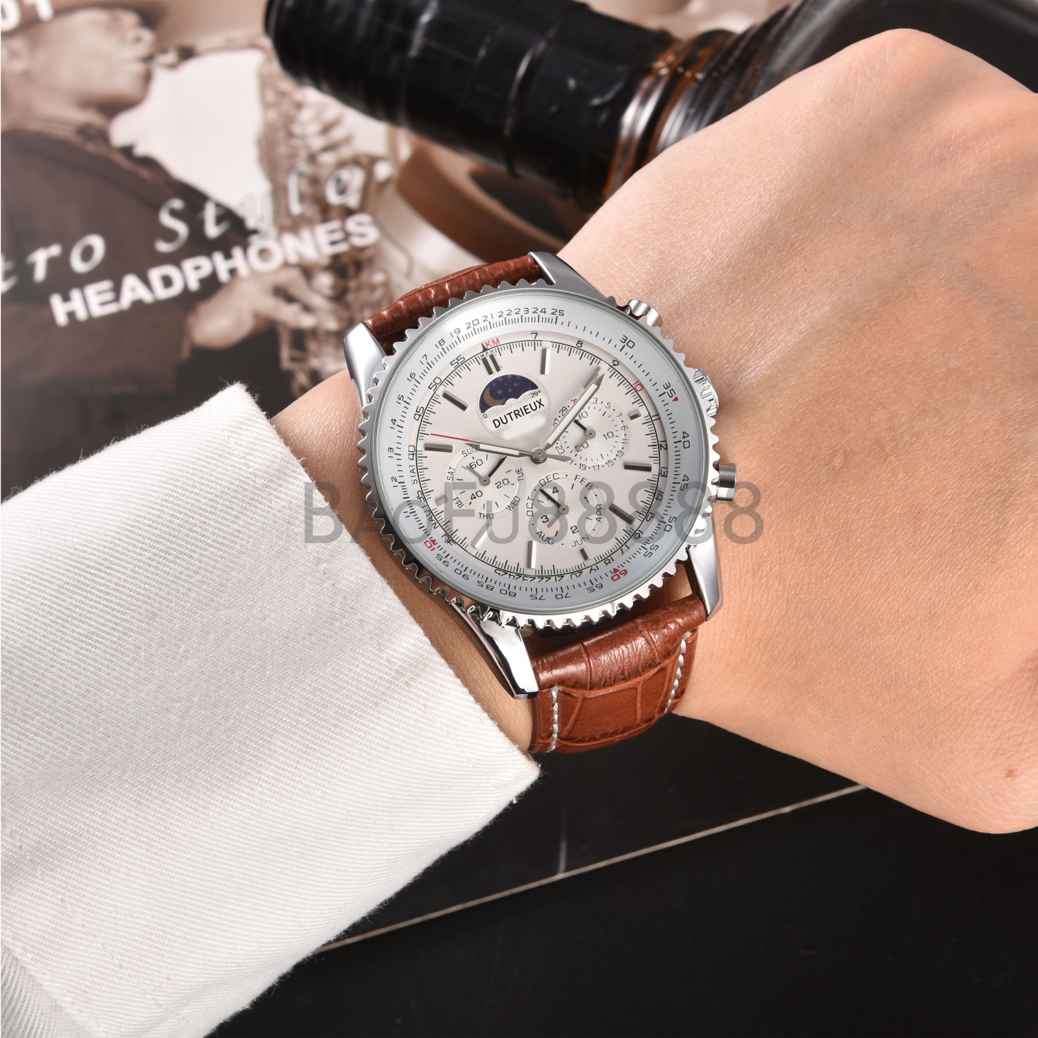 Hot Sale New Model Luxury Watches for Men Quartz Wristwatch Popular Leather Strap Automatic Date Daily Waterproof Business Male Clocks for Gift Wholesale