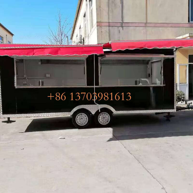 Versatile Mobile Food Trailer with Convertible Serving Window, Optional Side Awning, Adaptable to Various Selling Environments