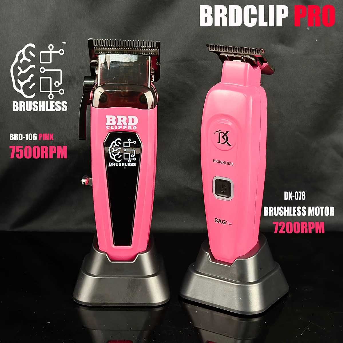 BRDCLIP 7500RPM Brushless Motor Professional Barber Set Salon Mens Barber 106 078W250418