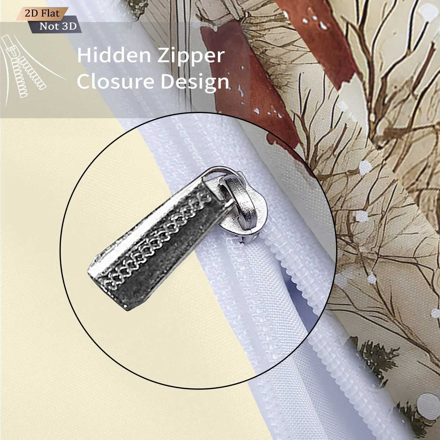 3pcs Christmas town print chipless bedding set multi size bedroom and dormitory duvet covers soft machine washable decorationM251118