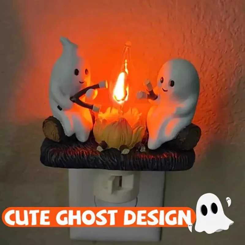 Halloween Ghost Campfire Fire Marshmallow Night Light Flickering Nightlight Gift M251118