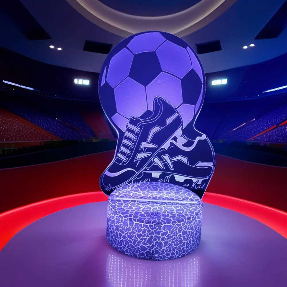 3D Football Lamp Illusion Child LED Night Light Luminous Soccer ball Touch Nightlight Kids Bedroom Decoration Table Lamp Gifts M251118