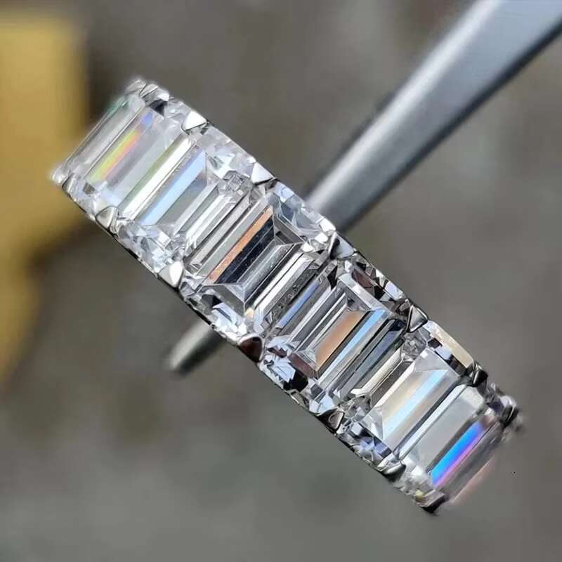 Fashion Rings Jewelry Women Sterling Sier Dia Vvs Moissanite Engagement Ring
