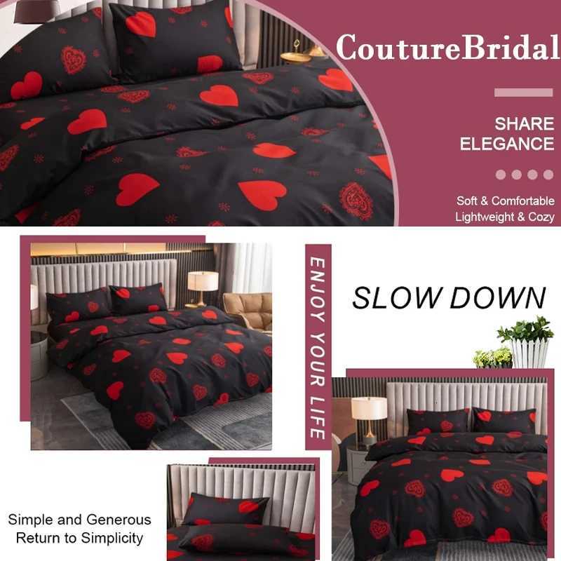 3pcs Printed Brushed Duvet Cover case Three Piece Set High Quality Skin Friendly Fabric Bedding Cover without Bed SheetM251118