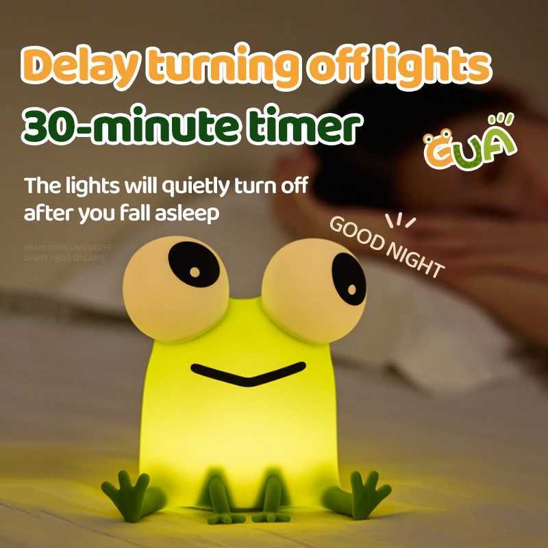 Kawaii Animal Led Table Lamp Toddler Night Light Silicone Kids Toy Gifts Bedroom Bedside Desk Room Decor Rechargeable Mood Light M251118