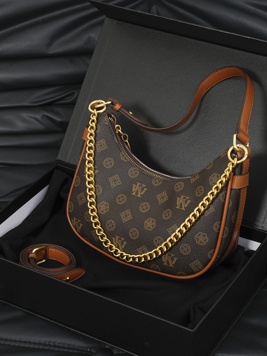 designer bag Shoulder tote Saddle Bags for Women - Trendy Semi-Circle Crossbody Purse Premium Textured Shopping Tote Handbag