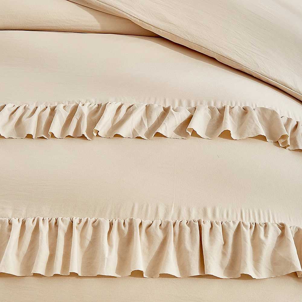 Duvet Cover Bedding Set Twin Double Queen King Size Single Couple Bed Duvets Quilt Cover Set Ruffles Princess Bed Linen 220x240M251118