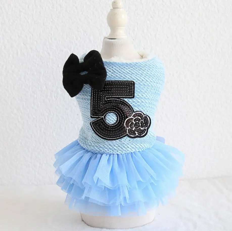 luxery Princess Dog Cat Dress Coat Rose Bows Design Pet Puppy Skirt Autumn/Winter Clothes Outfit Sizes 5 Colours