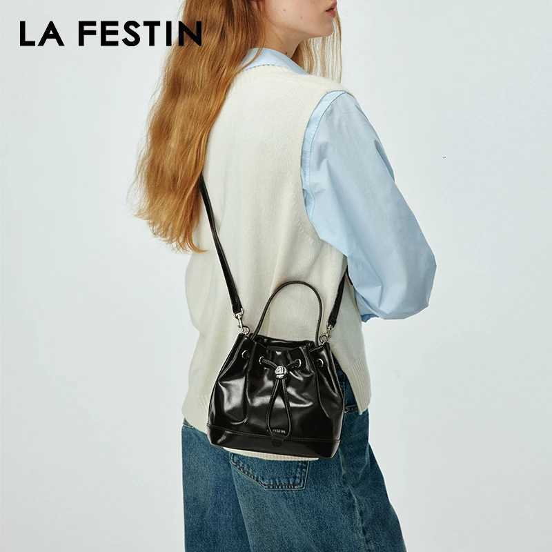 LA FESTIN Original 2025 New Handbag Women Bucket Bag Luxury Bag Shoulder Bag Casual Crossbody Bag Fashion Small Bag School BagW251118