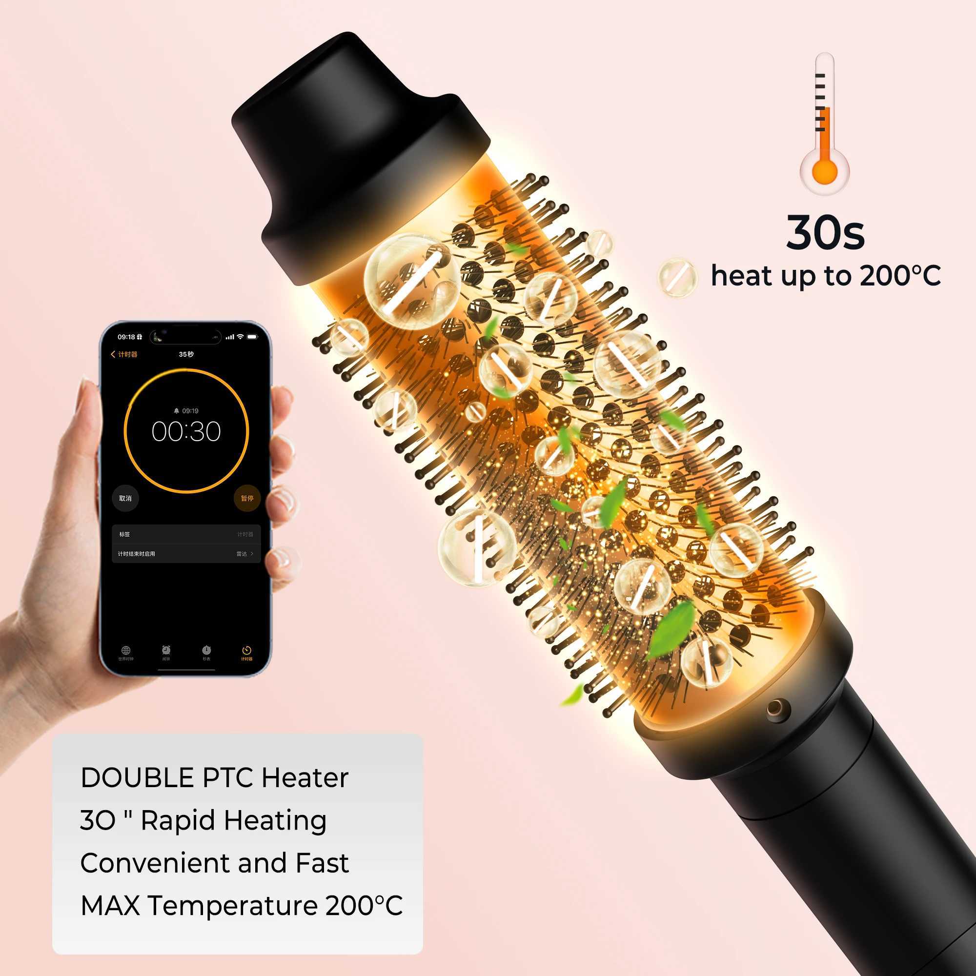Hot brush one-step hot air brush and volumetric hair straightener professional hair straightener M250418