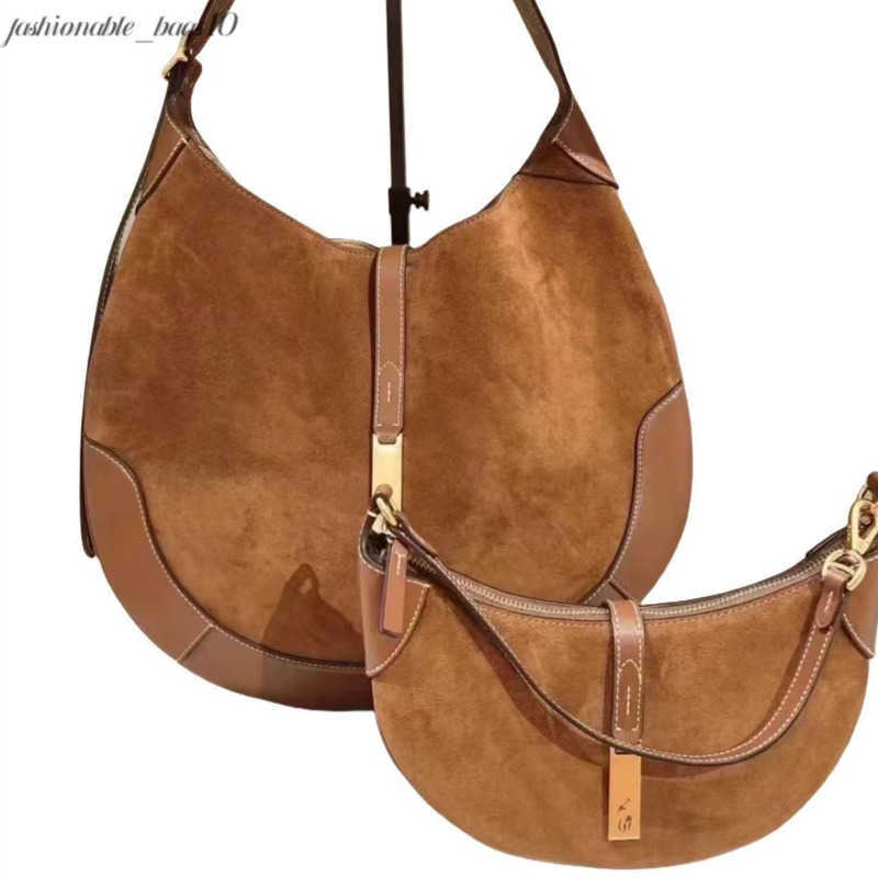 Evening Bags High quality cowhide suede polo id bag sac Womens designer Luxury handbag tote leather Hobo weekend moon bucket clucth crossbody travel shopping bag 10a