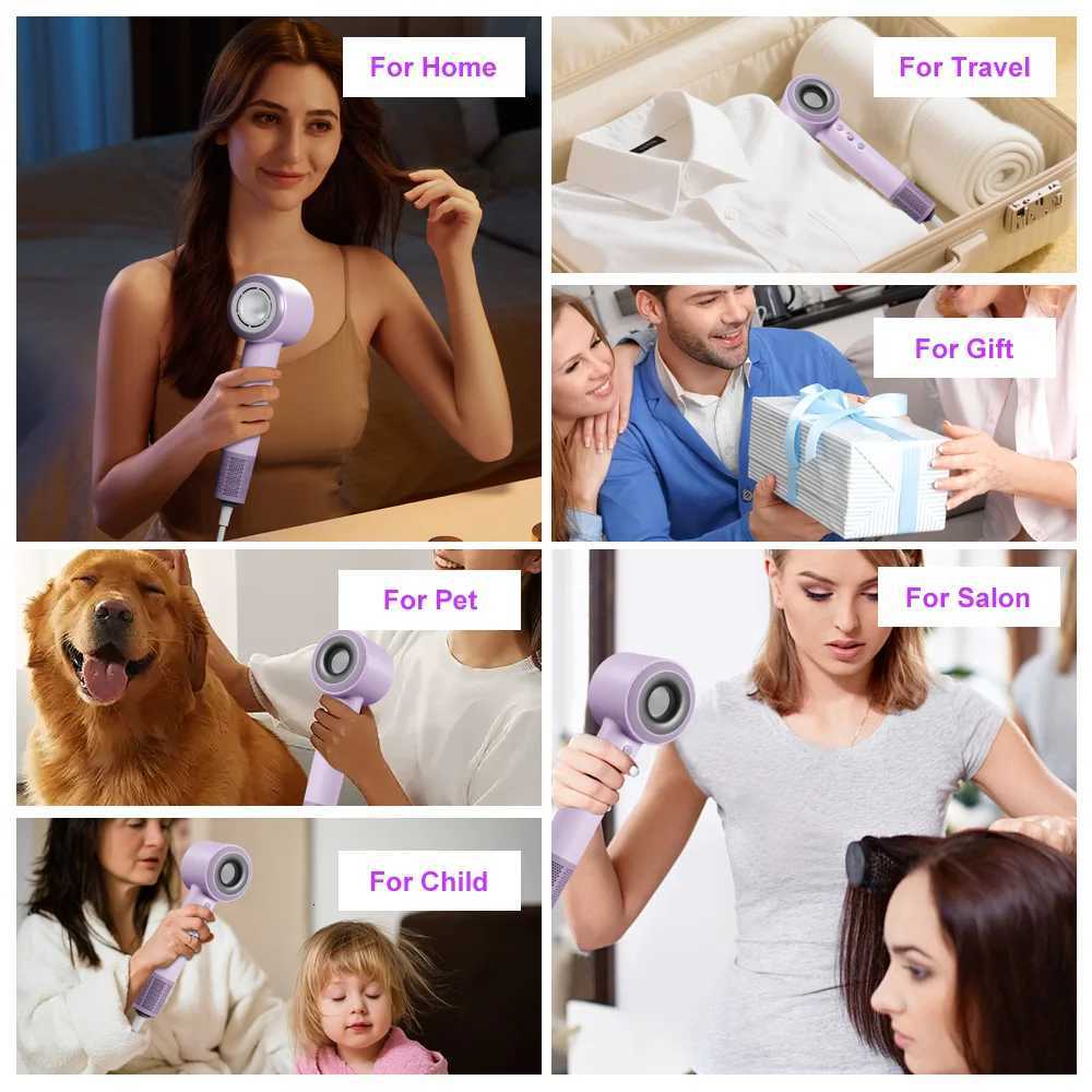 Professional 1600W Ionic Mini Hair Dryer Cold and Hot Portable Electric Styling for Travel Salon Household Concentrator NozzleT251118