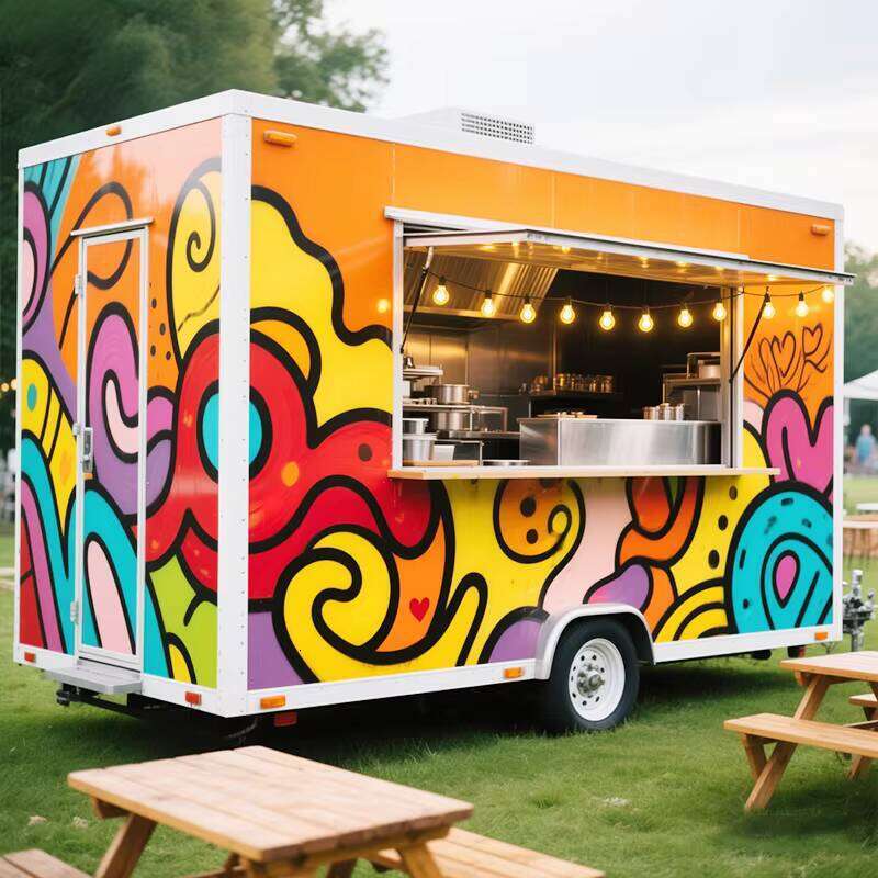 Custom 16 Ft Small Pizza Concession Fast Food Cart Van Trailer Mobile Food Truck with Full Kitchen Equipped for Sale