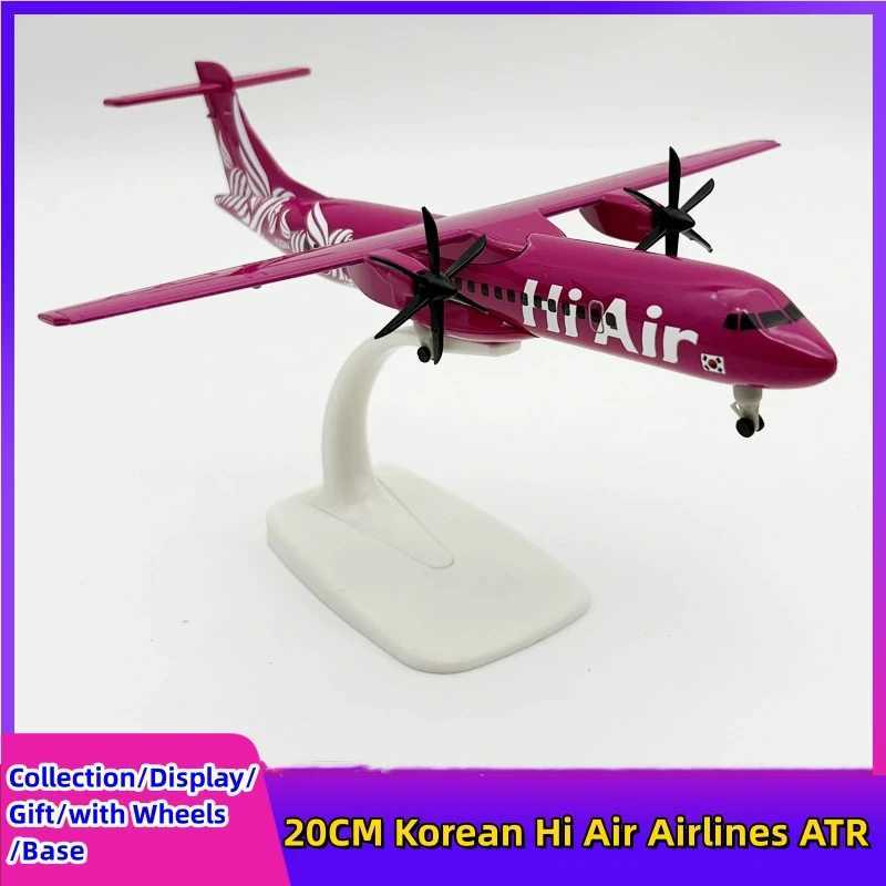 20cm Toy Planes For Kids Alloy Metal Korea ATR Airplane Model Diecast Air Plane Model Aircraft Wheels Landing Gears For Collecti C251118