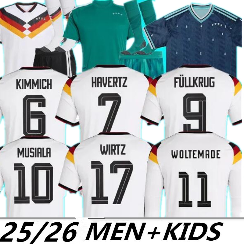 germany jersey 2026 HAVERTZ BRANDT SANE Soccer Jersey 2027 125-Year Anniversary Shirt Men Kids Kit Set Home Woltemade GNABRY MULLER HOFMANN KIMMICH 2026 away MUSIALA