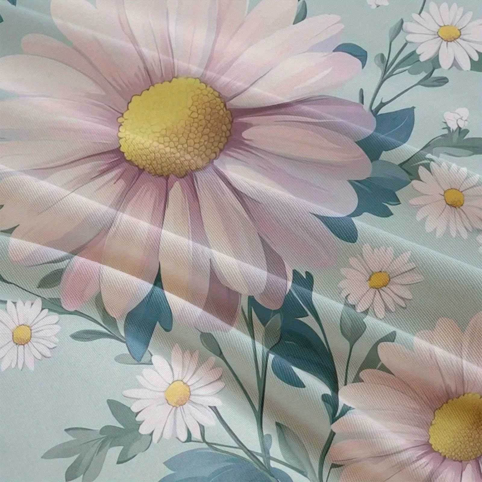 3pcs Duvet Cover Set Daisy Flower Floral Botanical Fresh Nature Theme Bedding Set Suitable for Decoration Bedroom Living RoomM251118