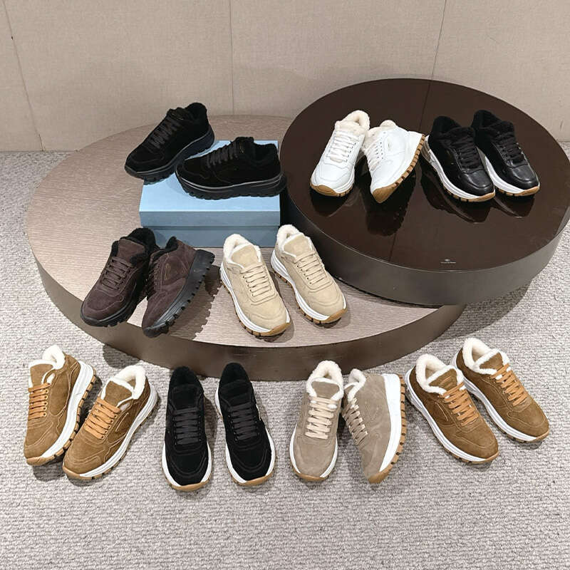 luxury designer shoe woman man star sneakers outdoor sneakerSuede Calfskin Lace-up flat cool warm Sneaker casual Mens Womens running sport trainer winter shoe
