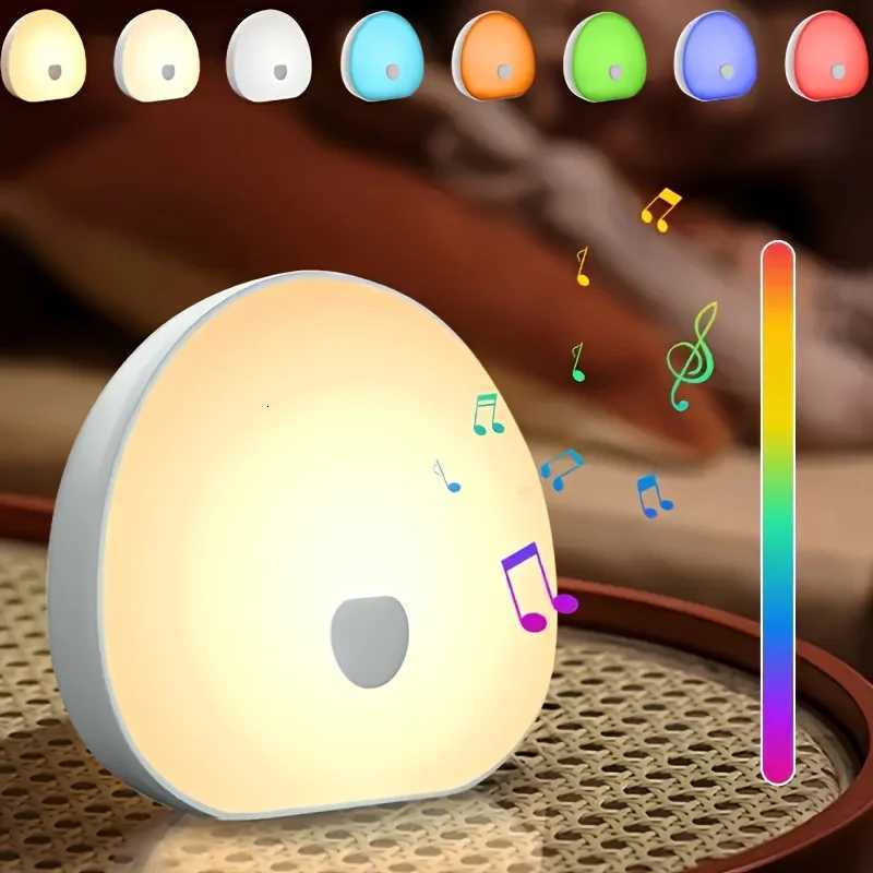New White Noise Night Light 7 Color Ambient Light Effects 10 Soothing White Noise Sounds Suitable For Bedroom Night Light M251118