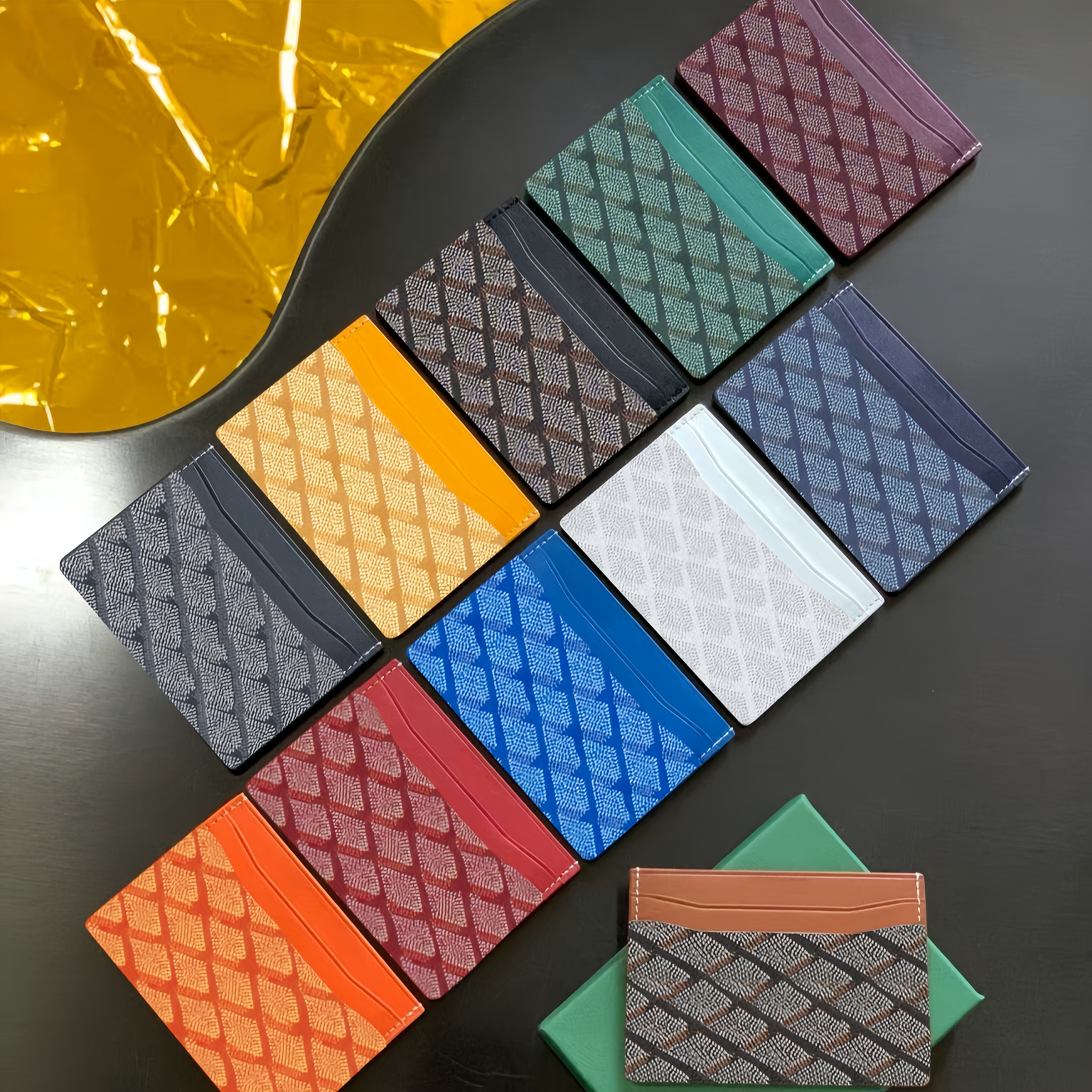 10A card holder Designer wallet with orginal box coin purse passport pouch ID case card holder pocket women bag vintage pebble cardholder credit card thin bus card