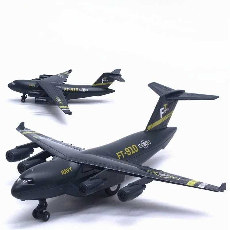 22cm alloy aircraft model C-17 transport belt display aerial mid plane model lighting music toy C251118