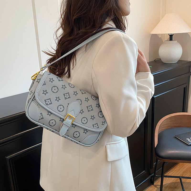 Designer Bag Luxury Bag New Bag Women Fashion Hot Style Shoulder Crossbody Small Square Bag Retro Old Flower Wide Shoulder Strap Underarm Bag