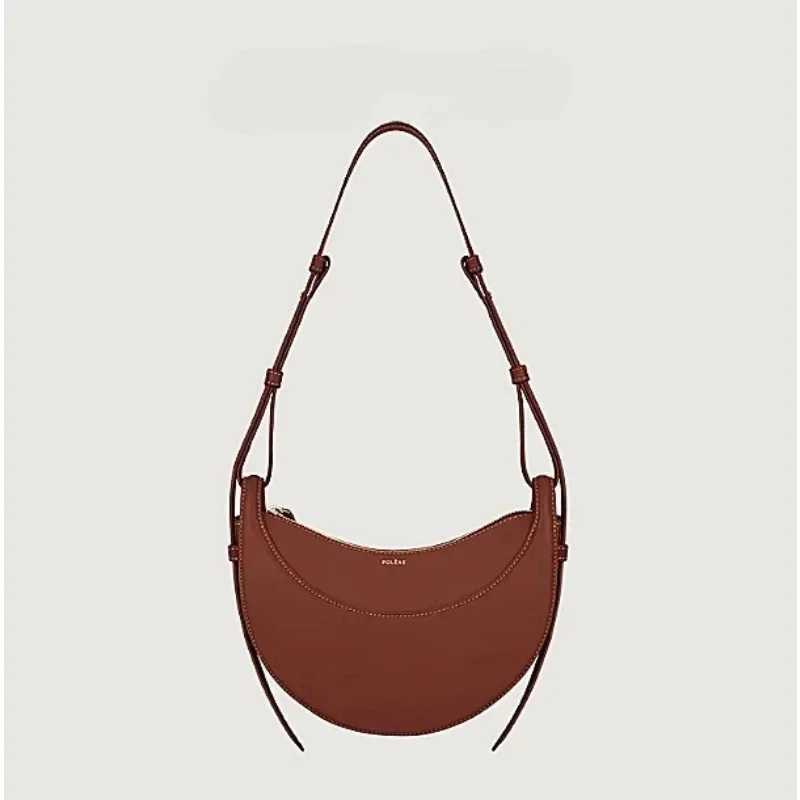 Crescent bag retro single shoulder armpit bag womens armpit bag niche leather coat bag womens armpit cross bag Y250417