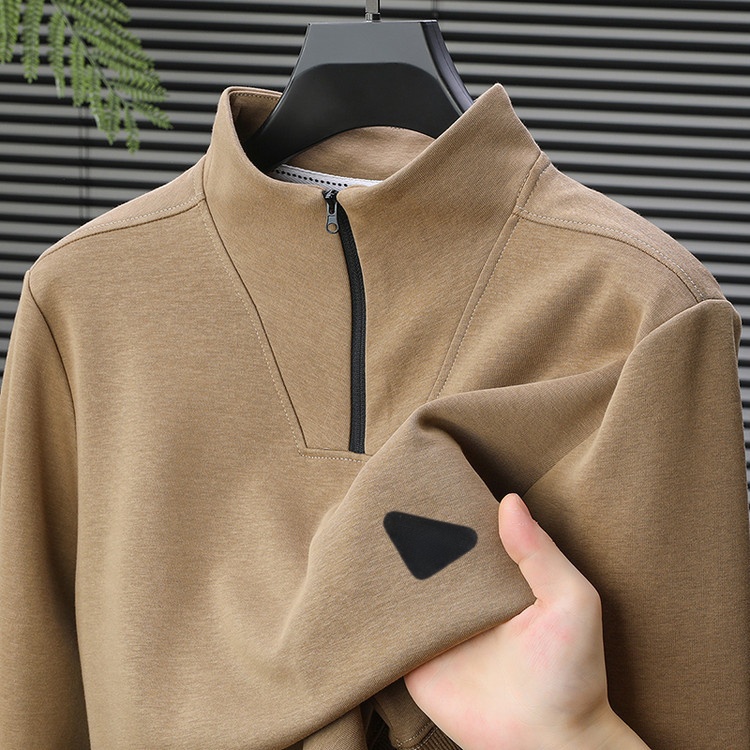 Designer Hoodie Mens Sweatshirt Half Placket Zipper Hoodies Stand Collar Sweatshirts Streetwear Hoody Men Embroidered Long Sleeve Pullover Jumper