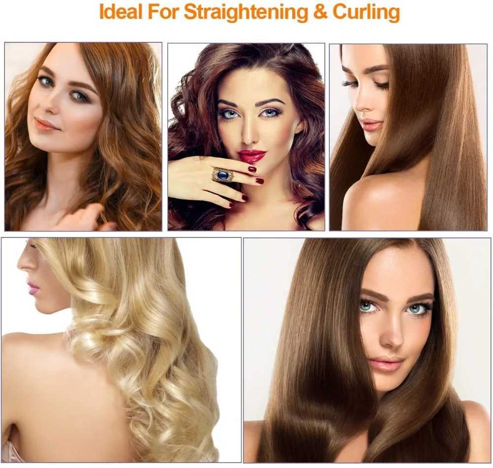 Hair Straightener Professional 6 Gear Temperature Hair Curler Steam Flat Iron Hair Straightening Tourmaline Ceramic Hair Styling W250610